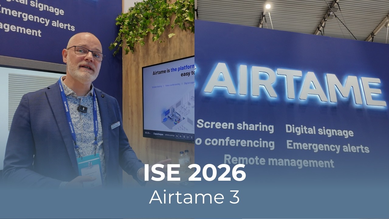 Globe Systems på ISE 2026 - Airtame 3 gør mødelokalet brugervenligt.