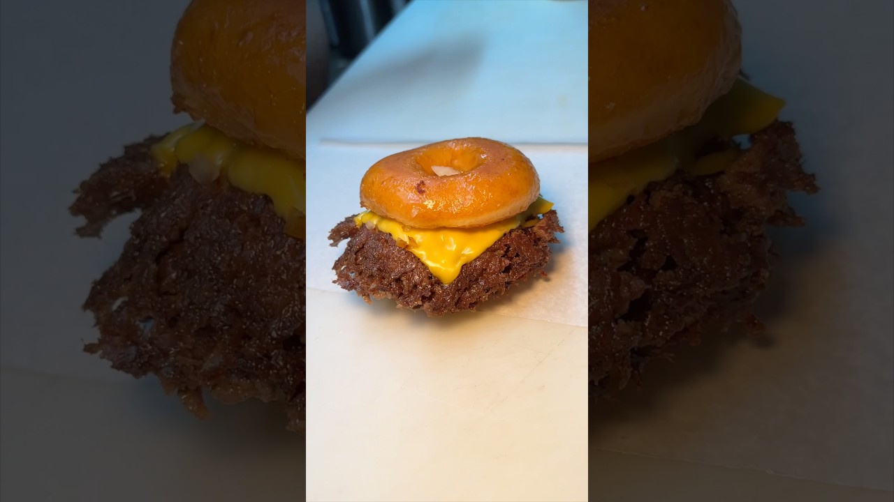 The SECRET-MENU DONUT SMASH from SMASHED NYC! 🍩🍔🤯🤤 Yes, PLEASE! Who’s hungry? #DEVOURPOWER