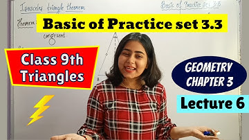 Class 9th Chp 3 Triangles || Basic of Practice set 3.3 || Geometry || Maharashtra board || Lec 6