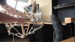 Auxetic Behaviour  of Expanded Octahedron Tensegrity  (Tensegrity Ball)
