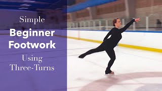 Beginner Footwork Sequence using ThreeTurns  Figure Skating Tutorial