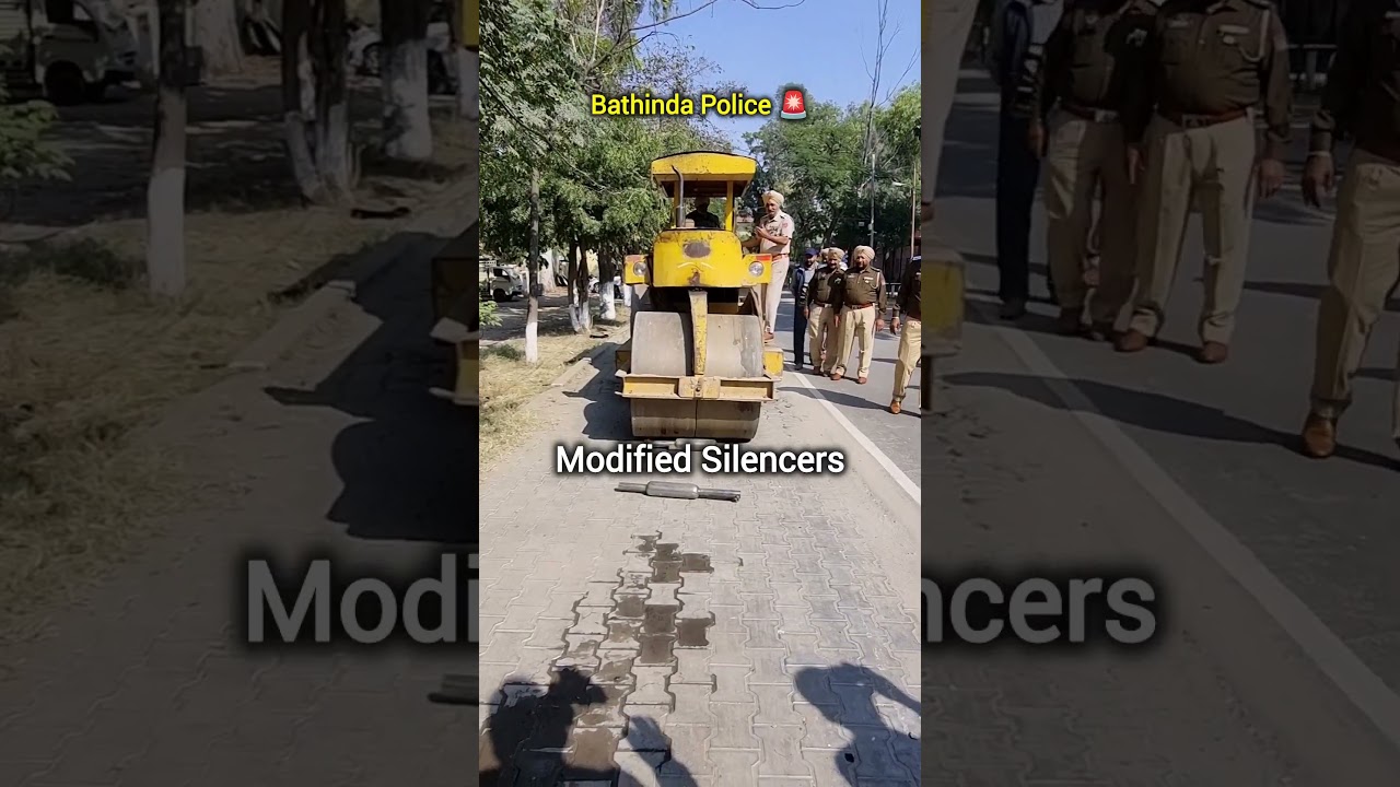 Bathinda police action against modified silencers 