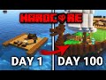 I Sailed the Ocean for 100 Days in Hardcore Minecraft