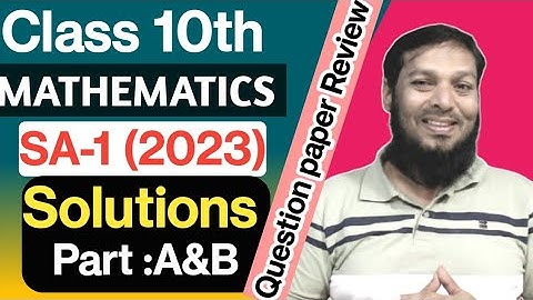 10th Class SA-1 (2023) || MATHS Question Paper Solutions || Review & Analysis || Check karlijiye