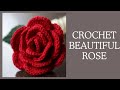 Perfect gorgeous crochet rose flower  flor rosa de croch  ganchillo fleur de rose au crochet