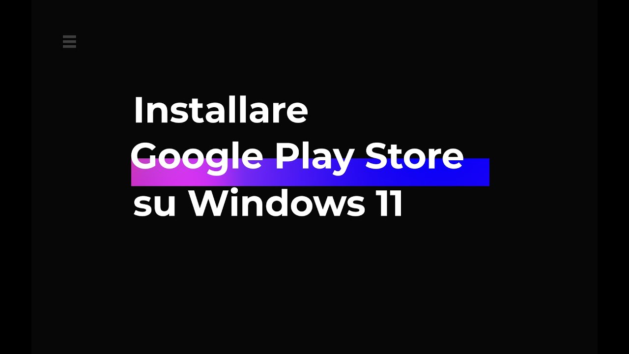 google play store windows 11