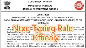 RRB NTPC Typing Rules 2025 | Speed, Accuracy & Full Process (Hindi)!!#ntpc Typing Test