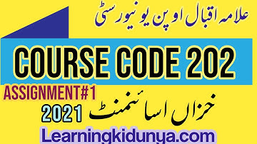 AIOU Solved Assignment 1 Code 202 Autumn 2021 | Learning ki dunya | Aiou Assignments