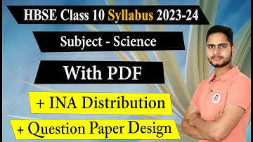 HBSE Class 10 Science Syllabus 2023-24 PDF with Question Paper Design and Marking Scheme 2024