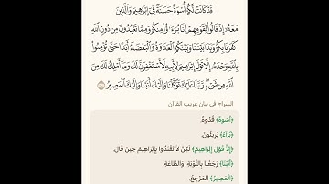 السراج في بيان غريب القران سورة الممتحنة كاملة مع تلاوة الشيخ سعد الغامدي