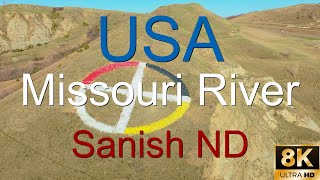 Missouri River, Sanish, North Dakota, #USA, #spring #2024, #Landscape #8K #Drone #cinematography #AI