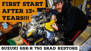 Suzuki GSX-R 750 SRAD | Getting the Tank Back on and Start up Attempts!!