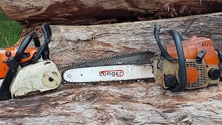 Warick stihl 023c chainsaw test run in wood ,guest star dirty Ralph