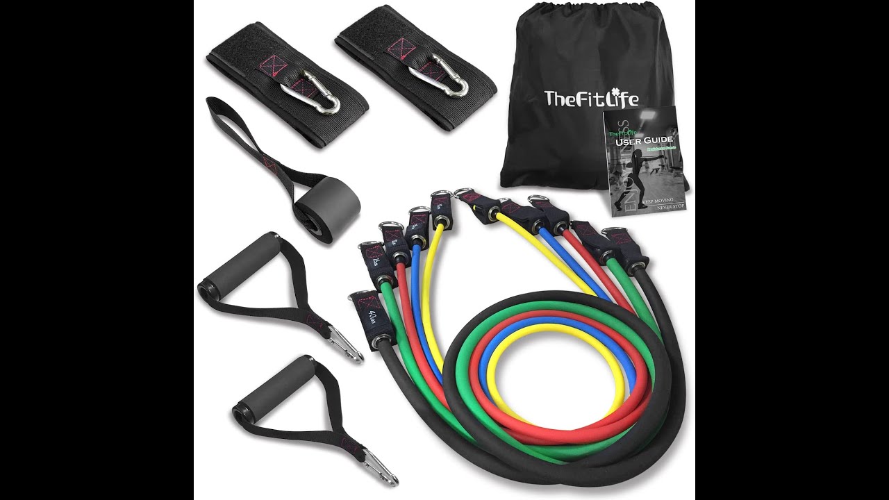 KD Resistance Bands Set, 150lbs Heavy Exercise Bands with Handles for