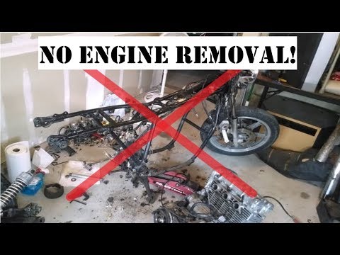 How To Paint A Motorcycle Frame WITHOUT Removing The Engine