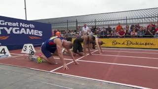 150m Men&#39;s - Great North City Games Newcastle 2016 FULL HD