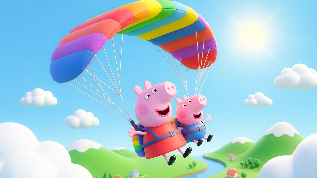 Skyward Adventure: The Ultimate Parachute Adventure Begins! 🪂 | Funny Peppa Pig Cartoon