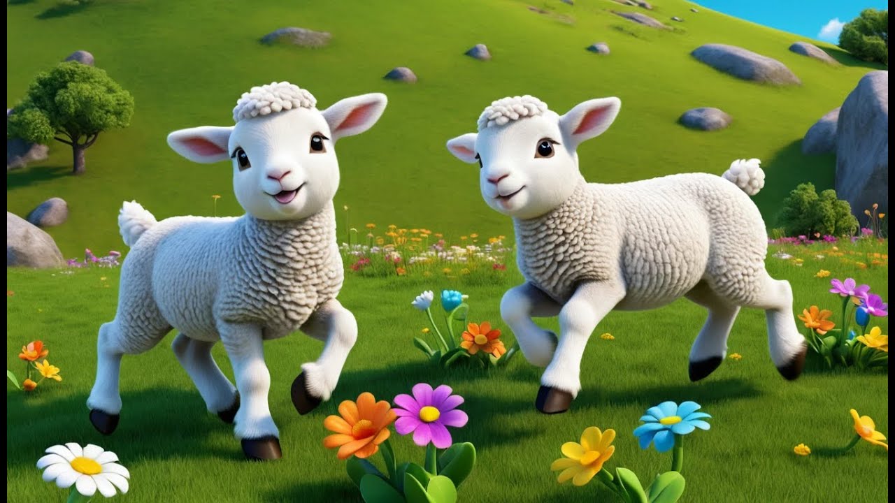 Lambs Play Hide and Seek in the Meadow | Fun Sheep Song for | Playful ...