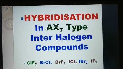 Hybridisation in AX7 type inter halogen compounds