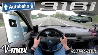 1994 BMW 316i Compact - Srebrny przycisk Youtube na próbie. V-max.