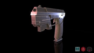 Gun Modeling in Maya.