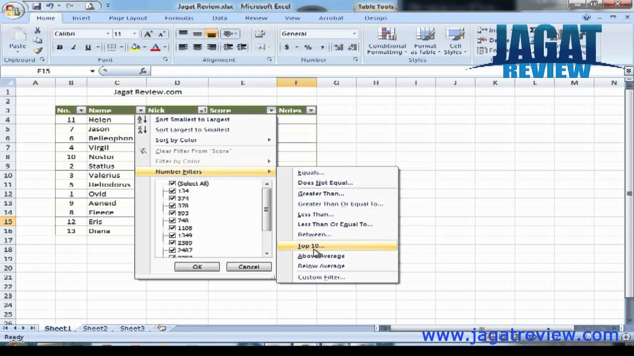 Format table in Microsoft Excel 2007 - YouTube