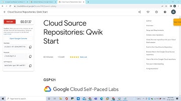 Cloud Source Repositories: Qwik Start #gcp #quests #googlecloudfacilitator #GSP121
