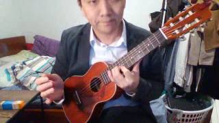 aria g-uke guitalele with re-entrant guitar tuning (eadgbe)