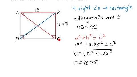 Properties of Rectangles, Rhombuses, and Squares
