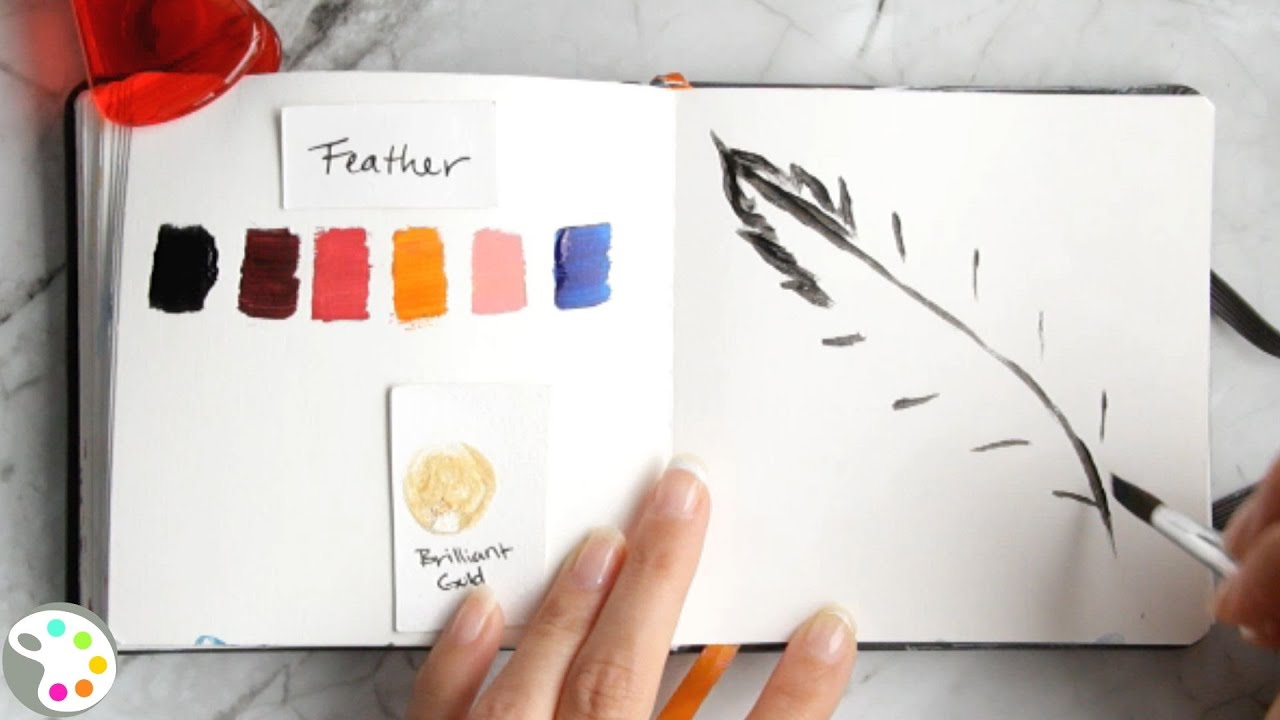 Painting a Feather with Acrylics 