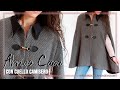 DIY ABRIGO CAPA | Cómo hacer un abrigo capa con cuello camisero (Patrón de Abelis sewing pattern)