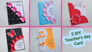 5 DIY Teacher's Day Card / Easy and Quick card making / step by step / Handmade Teacher's Day Card