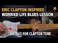 Eric clapton inspired slow blues lesson