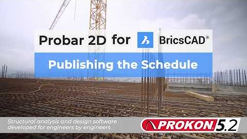Probar 2D for BricsCAD®: Publishing the Schedule