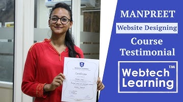Manpreet Kaur Website Designing Course Testimonial at WebtechLearning - Web Education Academy