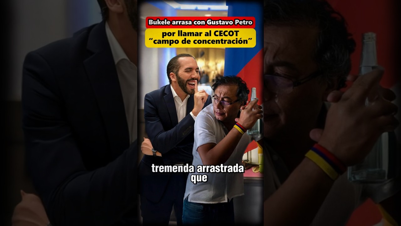🚨💪💥 ¡Nayib Bukele le da tremenda arrastrada a Gustavo Petro por criticar el CECOT!
