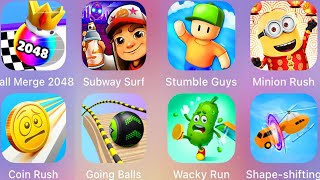 Coin Rush,Wacky Run,Shape Shifting,Going Balls,Minion Rush,Stumble Guys,Subway Surf,Ball Merge 2048 screenshot 5