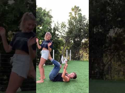 TRYING YOGA POSES
