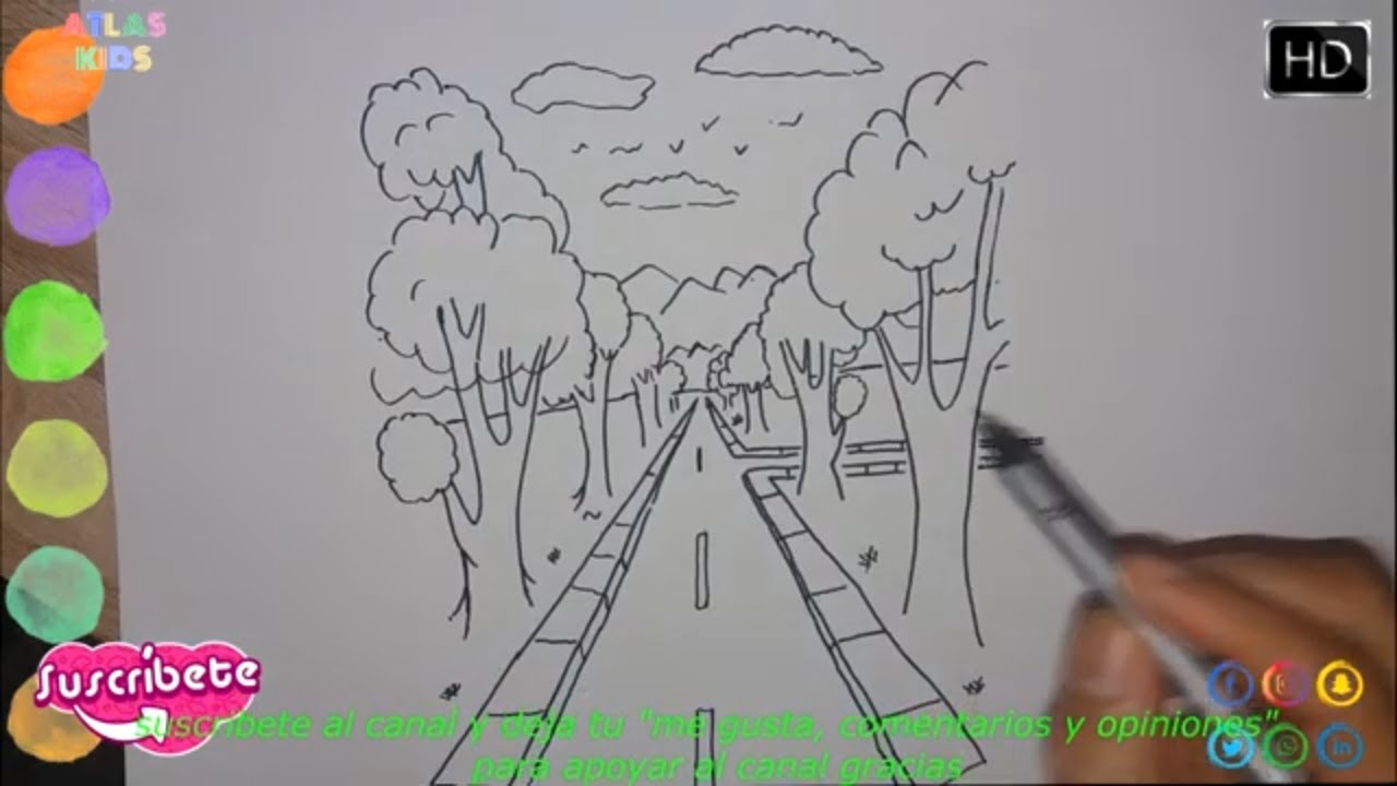 Cómo Dibujar árboles a lados de La Carretera🌷🌷🌷 How to Draw Trees on the  Side of the Road - thptnganamst.edu.vn