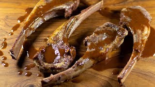 Lamb Rib Chops With Red Wine Reduction Sauce
