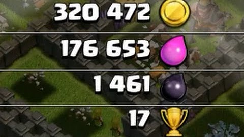 Clash of Clans - Farming - Stealing 1461 dark elixir!