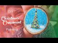 Easy Christmas Painting Tutorial - DIY Christmas Ornament Gift (Beginner Acrylic)