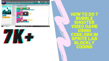 bubble shooter video game using code.org in sprite lab blockly  coding