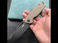 KUBEY KU322D  Liner Lock Flipper Folding Knife Tan G10 Handle 3.39" Dark Stonewashed D2