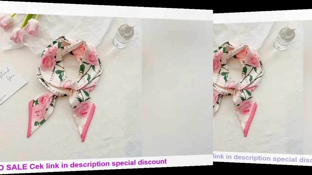 Fashion Printing Flower Long Ribbons Hair Scarf for Women INS Design Silk Headband Long Scarves Ribb