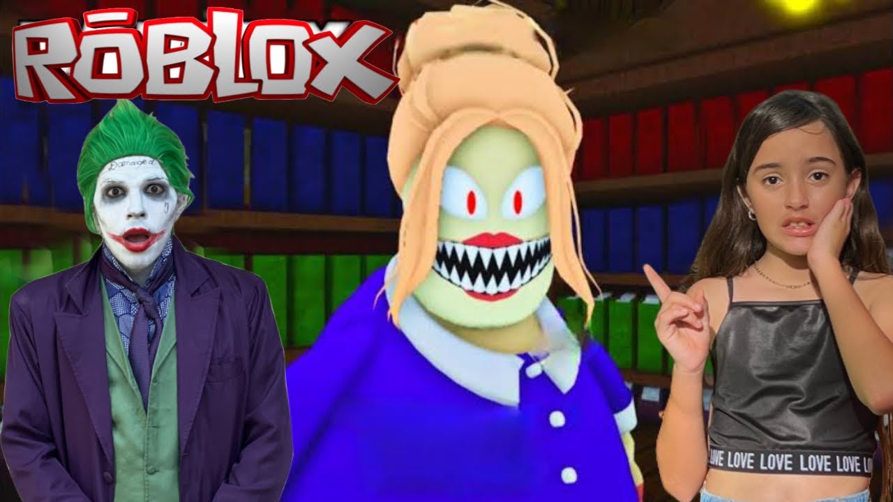 ESCAPE DA PROFESSORA MALVADA NA BIBLIOTECA ASSOMBRADA😱 (Escape Miss  Marie's Library) Roblox 