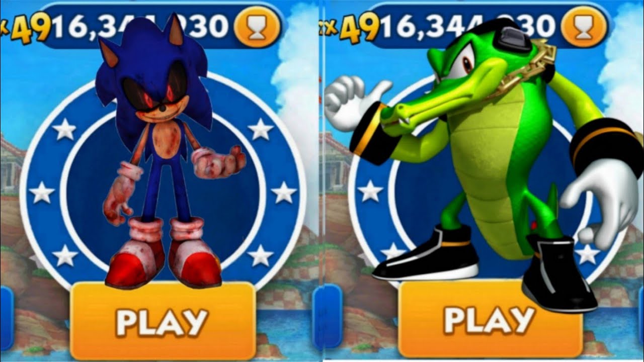 Sonic Dash - Sonic EXE VS Vector Dash _ Movie Sonic vs All Bosses Zazz ...