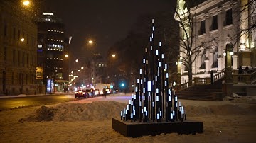 Interactive ART installation Christmas tree - 200LEDs powered from CAR BATTERY, Arduino, TLC5940