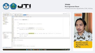 Basic Programming: Method (Function and Procedure)