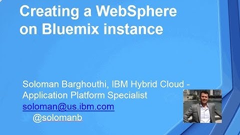 Creating New Apps with WebSphere Application Server on Bluemix